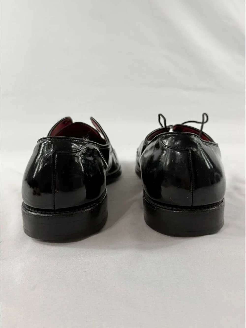 Allen Edmonds Spencer Patent Leather Derby Shoes Black 11 A Narrow USA Tuxedo
